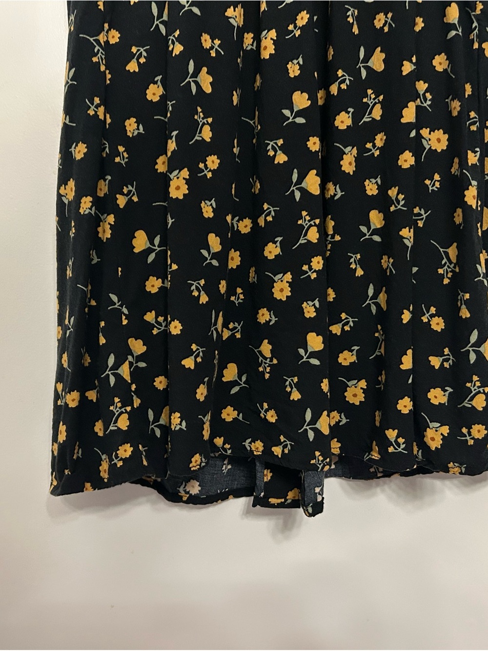 Aeropostale Black Mini Dress with Yellow Floral Print Size XS - Picture 6 of 9